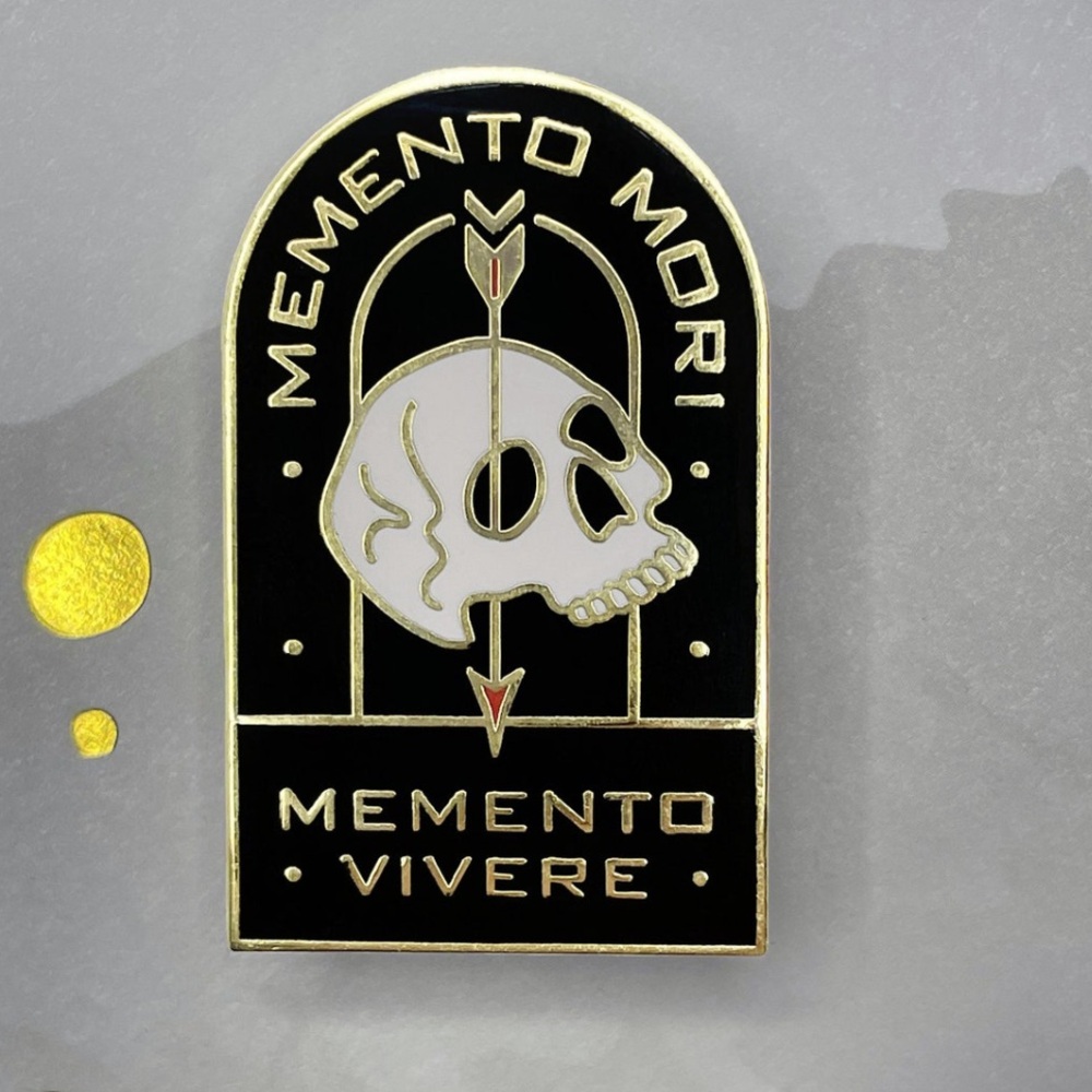 Memento Mori Memento Vivere Enamel Pin
